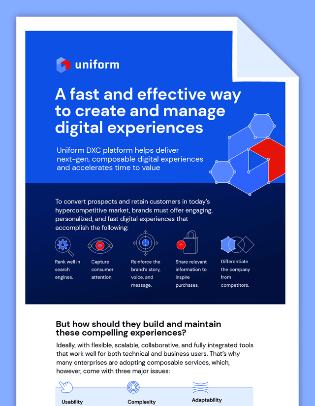 A fast and effective way to create and manage digital experiences