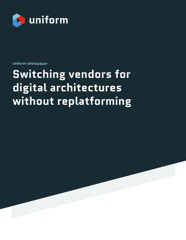 Switching vendors for digital architectures without replatforming 