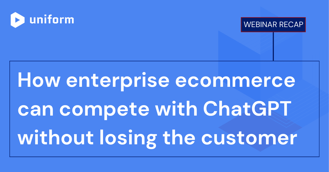 How enterprise ecommerce can compete with ChatGPT without losing the customer