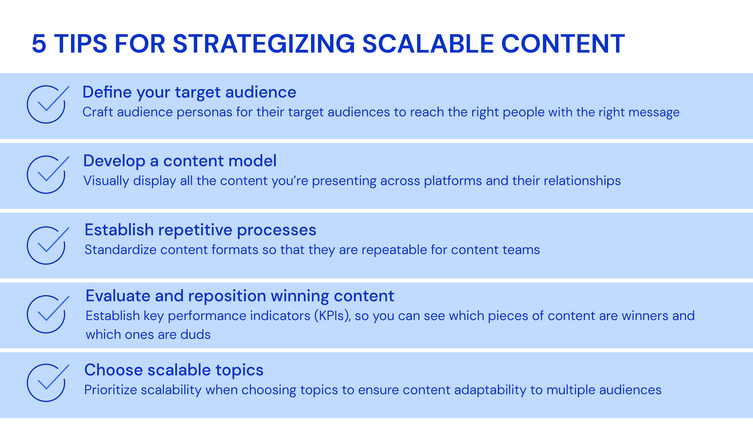 5 tips for strategizing scalable content