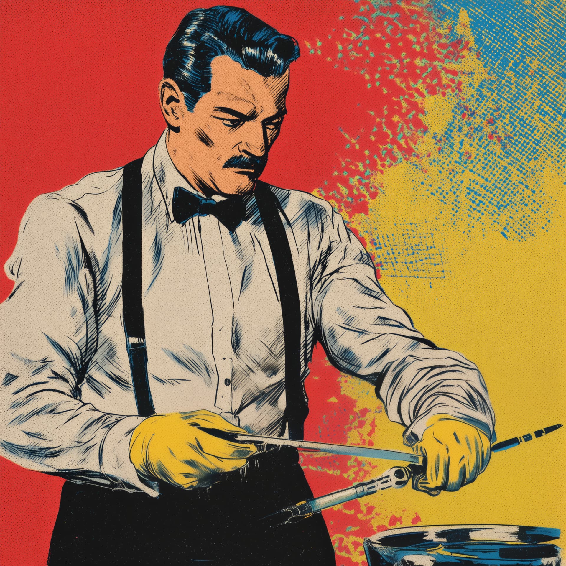 Studiorover a retro superhero butler, the butler should be clean
